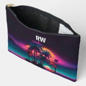 Pochette À Accessoires Nuit Tropicale Néon (Ouvrir)