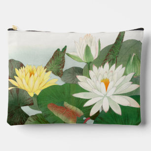 Pochette À Accessoires Nymphaea lotus, gravure sur bois japonaise, 1917