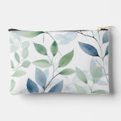 Pochette À Accessoires Oasis Tranquille Aquarelle Feuilles Monogramme et (Verso)