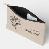 Pochette À Accessoires Octobre Mois de naissance Fleur Épouse personnalis (Ouvrir)