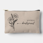 Pochette À Accessoires Octobre Mois de naissance Fleur Épouse personnalis (Recto)