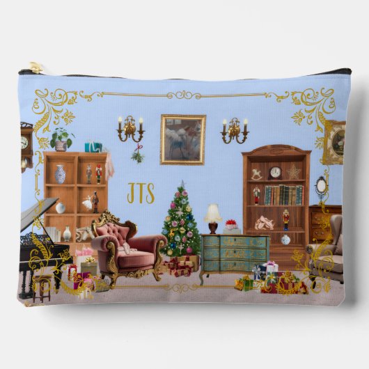 Pochette À Accessoires Ode to Nutcracker Ballet Blue Large Accessory Bag (Recto)