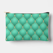 Pochette À Accessoires Ogee Gold Diamonds Turquoise (Recto)