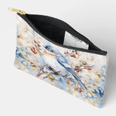 Pochette À Accessoires Oiseau bleu sur une branche (Ouvrir)