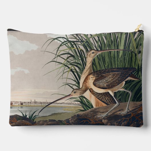 Pochette À Accessoires Oiseau de Courlis à long bec Audubon (Verso)