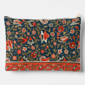 Pochette À Accessoires Oiseau et fleurs Perse Motif bleu rouge (Verso)