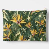 Pochette À Accessoires Oiseau jaune du Paradis motif de fleurs (Verso)