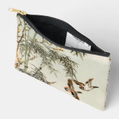 Pochette À Accessoires Oiseaux Bambou Asiatique Japonais Vintage (Ouvrir)