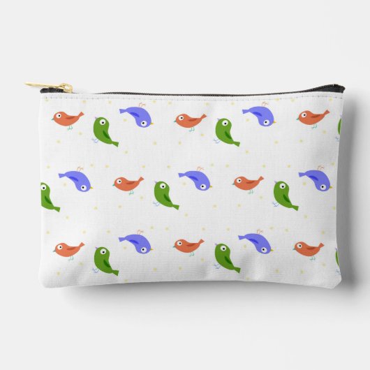 Pochette À Accessoires Oiseaux multicolores (Recto)