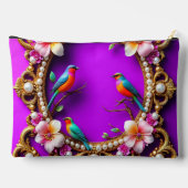Pochette À Accessoires Oiseaux Vibrants Posés (Verso)