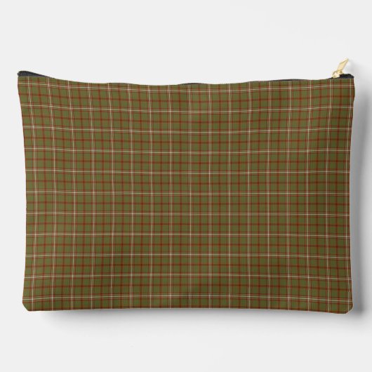 Pochette À Accessoires Olive Burgundy Plaid Classic Pattern Rustic (Verso)