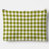 Pochette À Accessoires Olive Green Plaid Personalized (Verso)