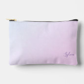 Pochette À Accessoires Ombré bleu clair Abstrait à rose Grunge avec nom (Recto)