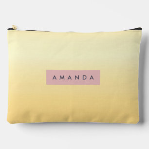 Pochette À Accessoires Ombre jaune pastel doux personnalisé