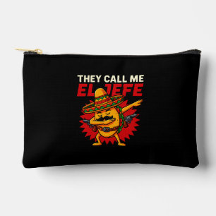 Pochette À Accessoires On M'Appelle El Jefe Taco Funny Boss Cinco De Mayo