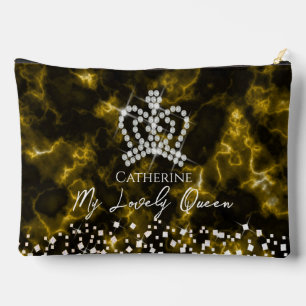 Pochette À Accessoires Or de la Couronne brillante