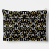 Pochette À Accessoires Or Floral Tropical Motif (Verso)