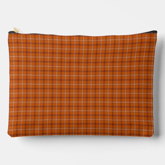 Pochette À Accessoires Orange Burgundy Plaid Classic Pattern (Recto)