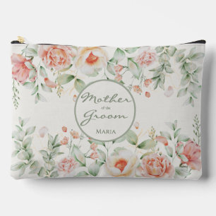 Pochette À Accessoires Orange crémeux Floral Mère de la chambre