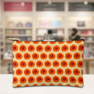 Pochette À Accessoires Orange Rose Seamless Pattern Pouch