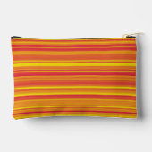Pochette À Accessoires Orange rouge jaune rayures (Verso)