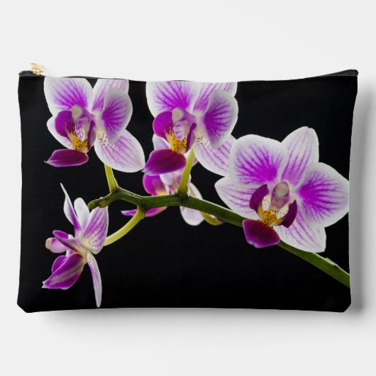 Pochette À Accessoires Orchidée blanche et violette (Recto)