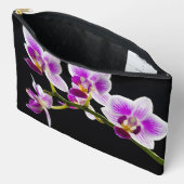 Pochette À Accessoires Orchidée blanche et violette (Ouvrir)