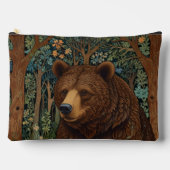 Pochette À Accessoires Ours brun rustique rétro (Recto)