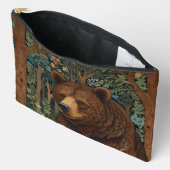 Pochette À Accessoires Ours brun rustique rétro (Ouvrir)
