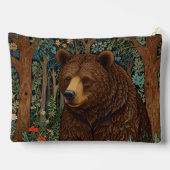 Pochette À Accessoires Ours brun rustique rétro (Verso)