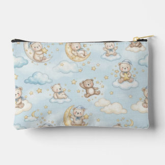 Pochette À Accessoires Ourson Mignon Endormi Lune & Étoiles Nursery pour
