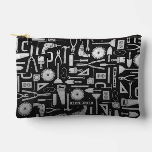 Pochette À Accessoires Outils d'atelier Black & Silver (Recto)