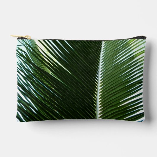 Pochette À Accessoires Overlapping Palm Fronds Tropical Green Abstract (Recto)