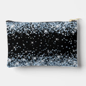 Pochette À Accessoires Pailleté Bleu Clair Noir (Verso)