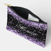 Pochette À Accessoires Paillette Violet Clair Noir (Ouvrir)