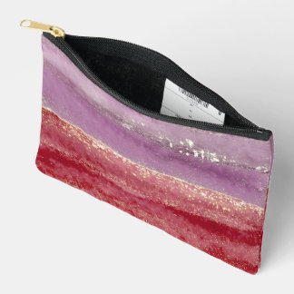 Pochette À Accessoires Paillettes violettes et dorées élégantes