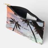 Pochette À Accessoires Palmiers Coucher de soleil (Ouvrir)