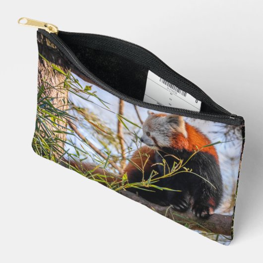 Pochette À Accessoires Panda rouge (Ouvrir)