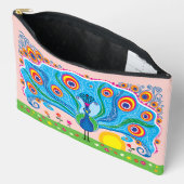 Pochette À Accessoires Paon avec des fleurs (Ouvrir)