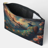 Pochette À Accessoires Paon perché (Ouvrir)