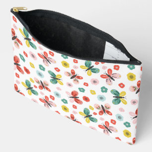 Pochette À Accessoires Papillon et motif floral