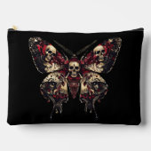 Pochette À Accessoires Papillon gothique avec crânes (Recto)