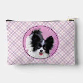 Pochette À Accessoires Papillon Peinture Noir et Blanc Original Chien Art (Verso)