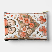 Pochette À Accessoires Papillons, Coeurs et Fleurs (Verso)