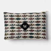 Pochette À Accessoires Papillons neutres modernes Monogramme Motif de jar (Verso)