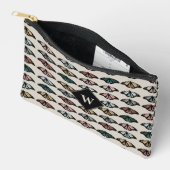 Pochette À Accessoires Papillons neutres modernes Monogramme Motif de jar (Ouvrir)