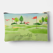 Pochette À Accessoires Parcours de golf Scène Nom personnalisé (Verso)