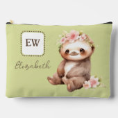 Pochette À Accessoires Parfum mignon ajouter initiales nom vert (Recto)