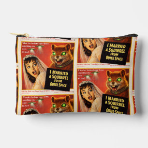 Pochette À Accessoires Parodie d'écureuil de l'espace extra-atmosphérique