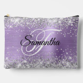 Pochette À Accessoires Parties scintillant d'argent clair violet huile Fa (Recto)